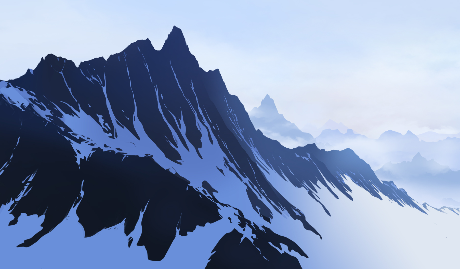 Montagnes enneigés